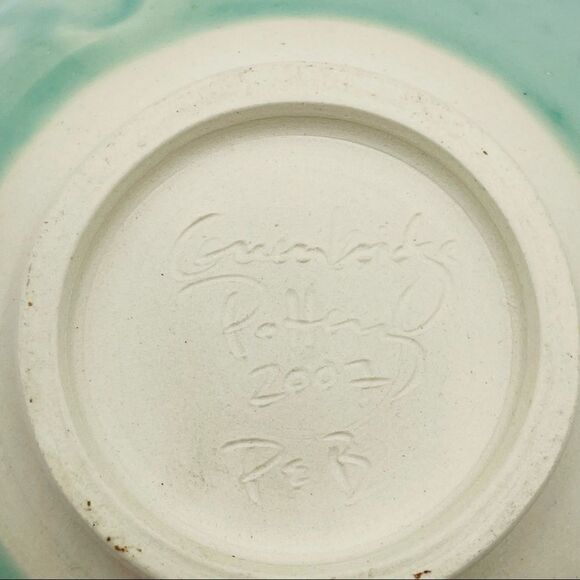 Greenbridge Handmade Sudio Art Pottery Aqua Gecko Lizard Bowl - Picture 6 of 6